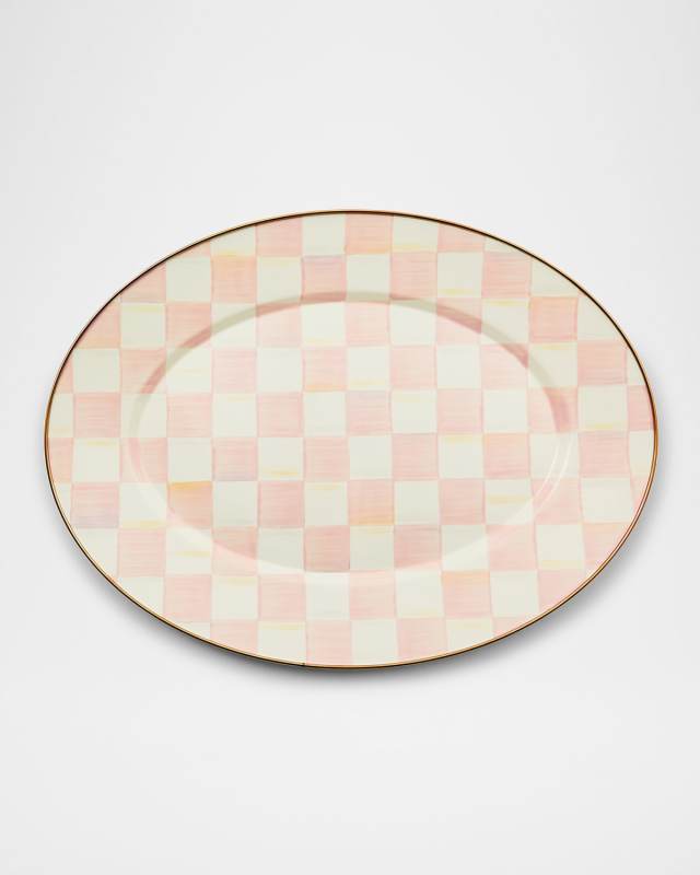 Rosy Check Medium Oval Platter